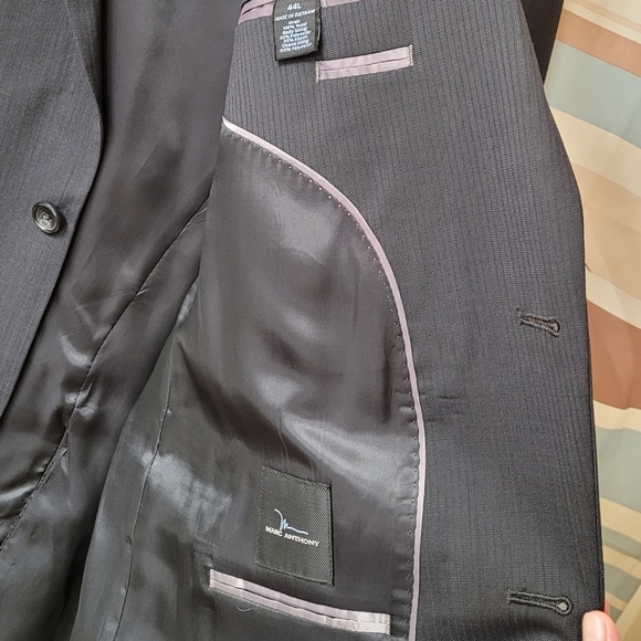 Marc Anthony Slim-Fit Shadow-Striped Wool jacket - Picture 13 of 14